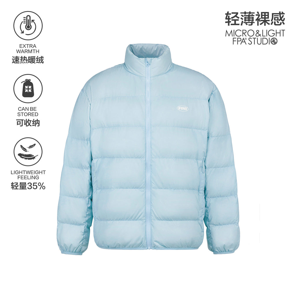 FPA Lightweight 90% White Duck Down Puffer Jacket for Couples - Black, Autumn/Winter