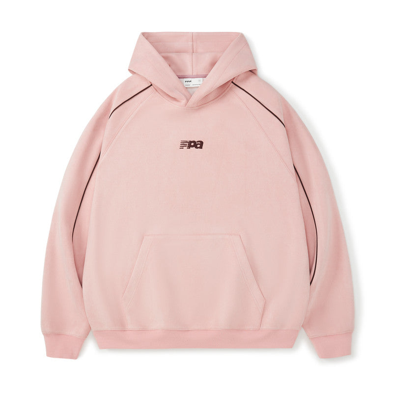 FPA Suede Embroidered Hoodie - Chinese Streetwear Trend, Casual Unisex Heavyweight Pullover for Spring/Autumn/Winter
