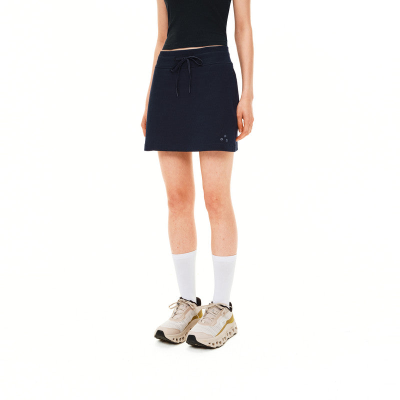 FPA Textured Drawstring A-Line Skirt with Sporty Silhouette – Summer Casual Basic for Women