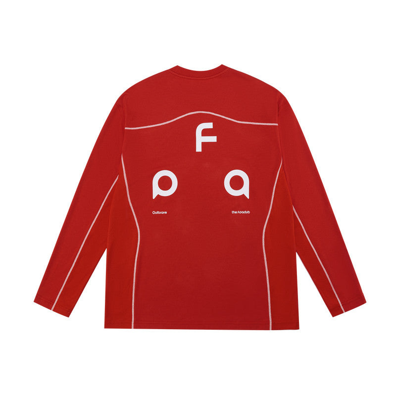 FPA Cool-Touch Quick-Dry Long-Sleeve Sports Shirt - Chinese Streetwear Contrast Stitching Couple Outdoor Spring T-Shirt for Men