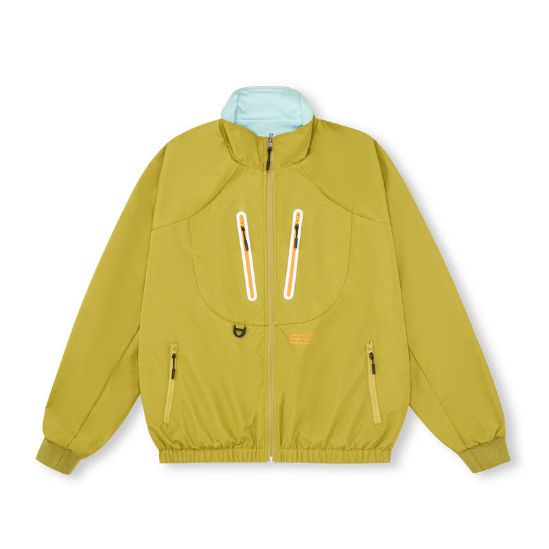 FPA Teflon Water-Repellent Windproof Reversible Shell Jacket - American Style Loose Fit Spring Outerwear for Men and Women