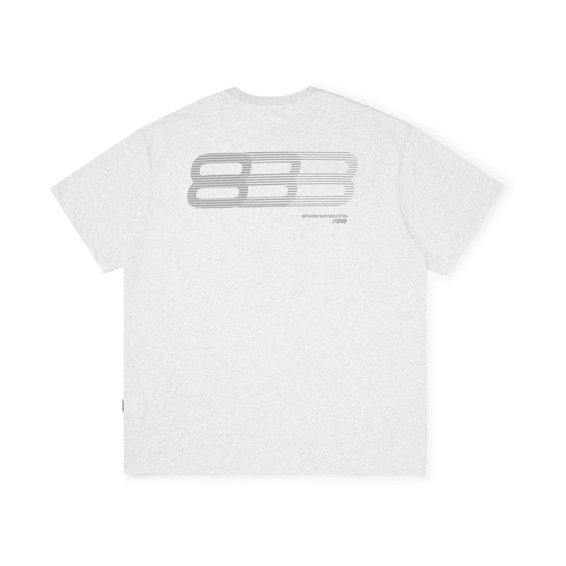 FPA Gradient Track Graphic Short Sleeve T-Shirt - Chinese Streetwear Summer Crew Neck Loose Fit Pure Cotton Couple Unisex Tee for Men