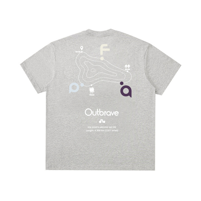 FPA Quick-Dry Cool-Touch 7A Antibacterial Sports Short Sleeve T-Shirt, Chinese Street Style Trendy Summer Loose Heavyweight Couple Half Sleeve Tee