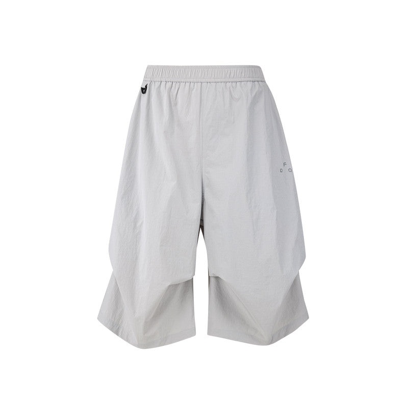FPA Men's Lightweight Breathable Water-Repellent Sun-Protection 7/8-Length Shorts, Summer Chinese Streetwear Trend Loose Casual Pants