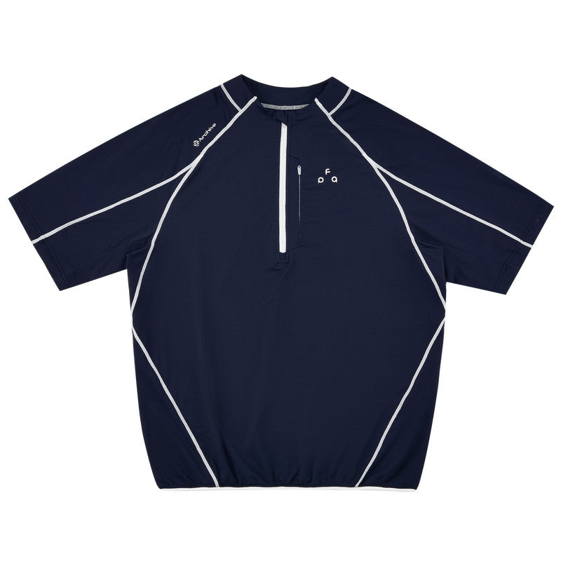 FPA Sports Contrast Stitch Short Sleeve Summer Outdoor Quick-Dry Cool Half-Zip Cycling Shirt Casual Couple T-Shirt