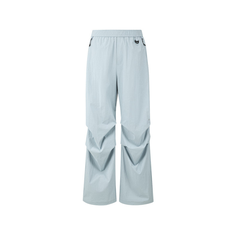 FPA Lightweight Windproof Water-Resistant Zip Pants for Outdoor Autumn Sports Loose Paratrooper Pants