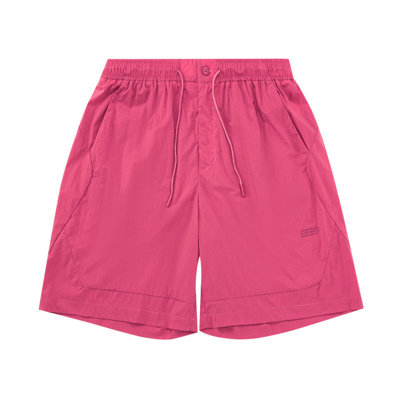 FPA Moisture-Wicking Sun-Protection Wrinkle Texture Plaid Shorts Summer National Trend Lightweight Pants