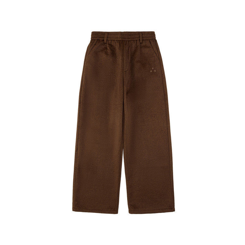 FPA Textured Drape Straight-Leg Pants with Soft Fleece Feel