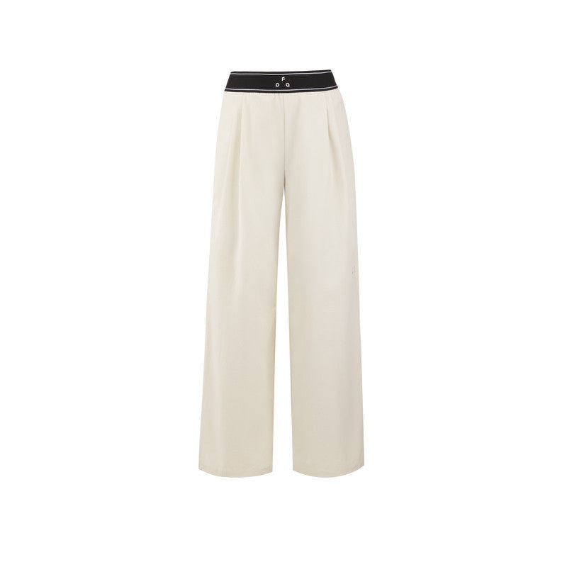 FPA High-Waist Stretch Logo Webbing Quick-Dry Trousers for Women, Chinese Street Style Summer Versatile Outdoor Sports Casual Pants