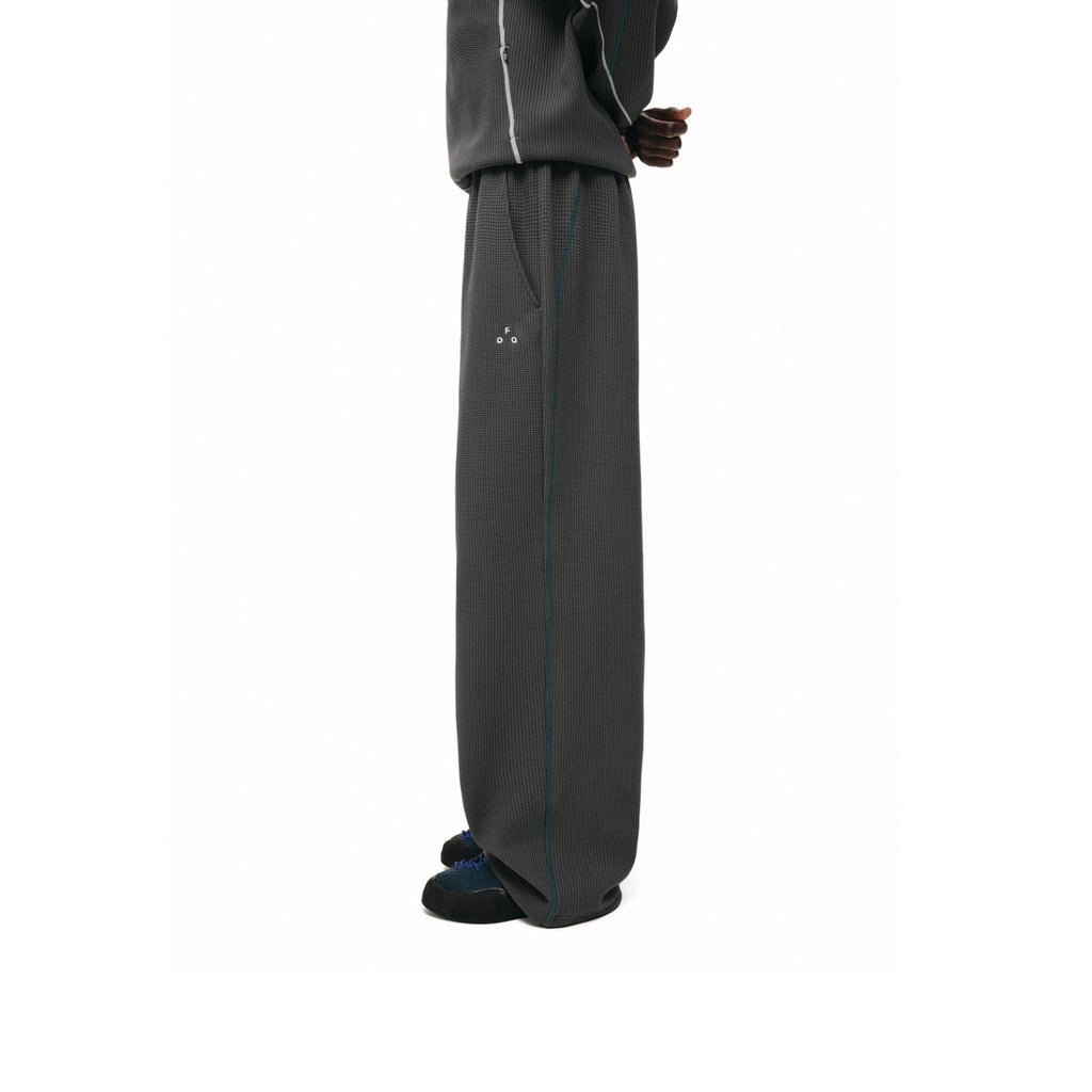 FPA Waffle Fleece Color-Block Lounge Pants Set - Fall Basic Logo Color-Block Wide-Leg Casual Pants for Men