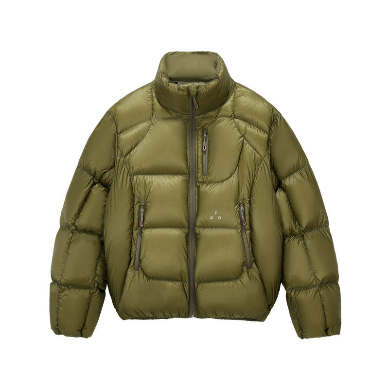 FPA 800FP 95% White Duck Down Aurora Structured Stand Collar Down Jacket – Winter Heavyweight Couple's Down Coat