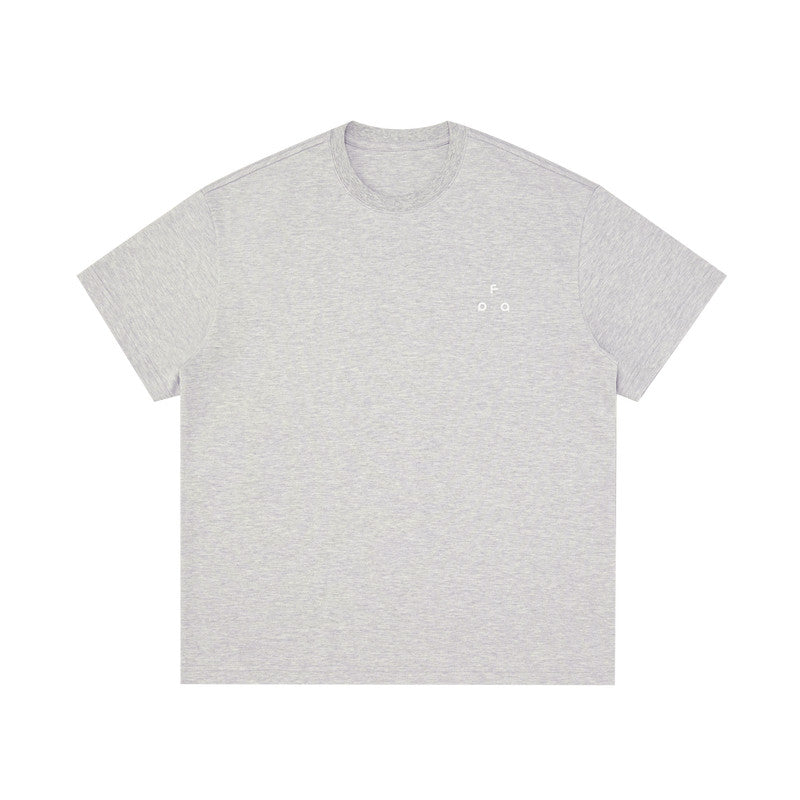 FPA Quick-Dry Cooling Ice-Feel Antibacterial Sports Short Sleeve T-Shirt, Chinese Streetwear Round Neck Loose Fit Basic Logo Summer Tee