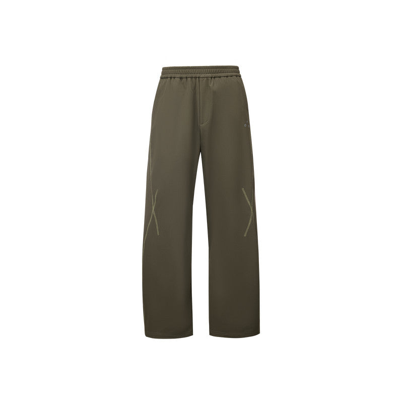 FPA Outdoor Sports Contrast Stitch Thickened Curved Leg Pants Winter Loose Wide Leg Couple Casual Warm Pants