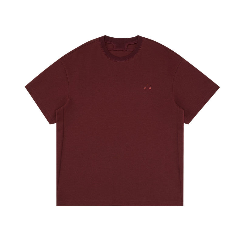 FPA Double-Layer Air Layer Anti-Pilling Cool-Touch Special Yarn Logo Short Sleeve Unisex Loose Summer T-Shirt