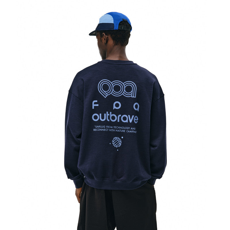 FPA Track Pattern Printed Pullover Crew Neck Sweatshirt