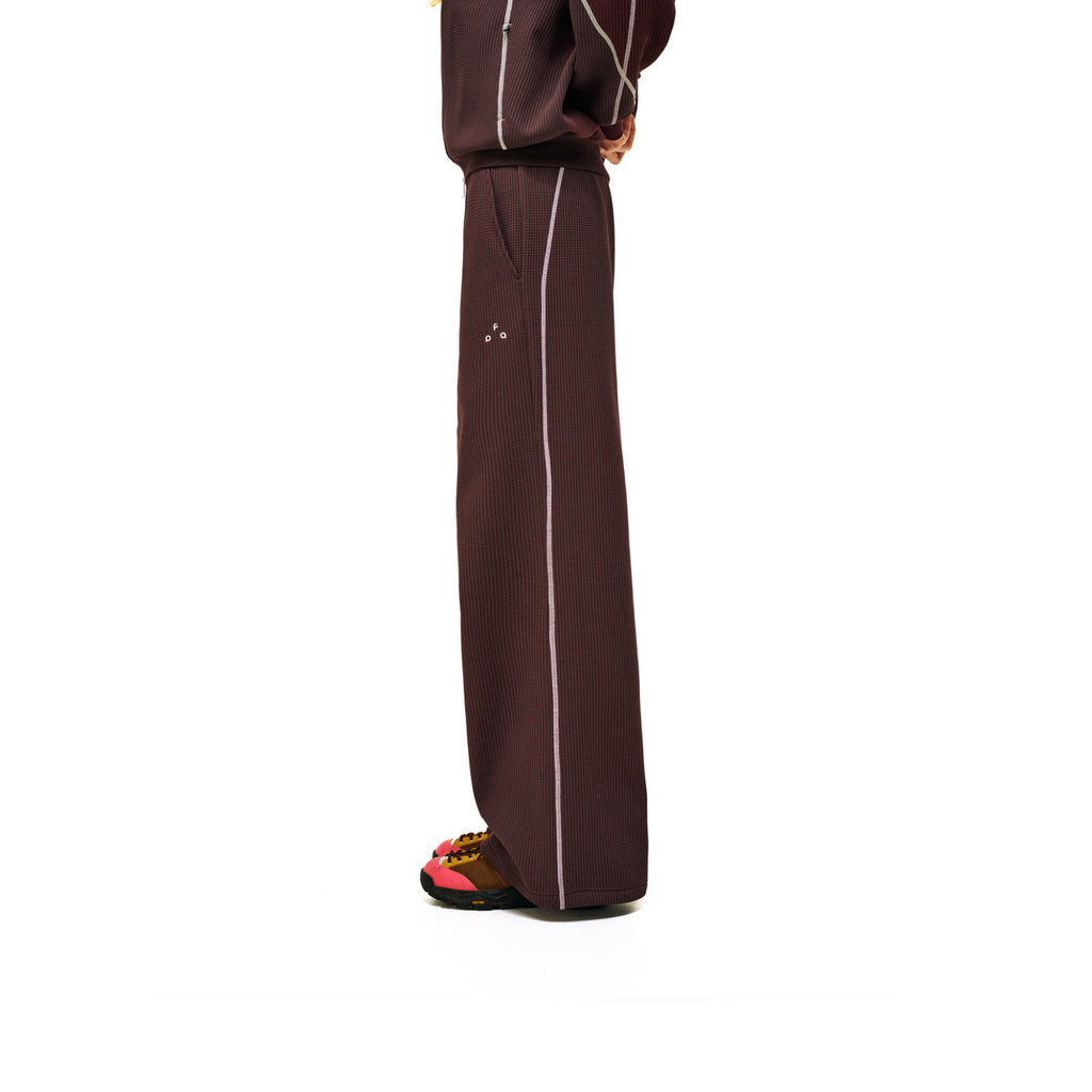 FPA Waffle Fleece Color-Block Women's Pants - Autumn Straight-Leg Relaxed Textured Lounge Pants