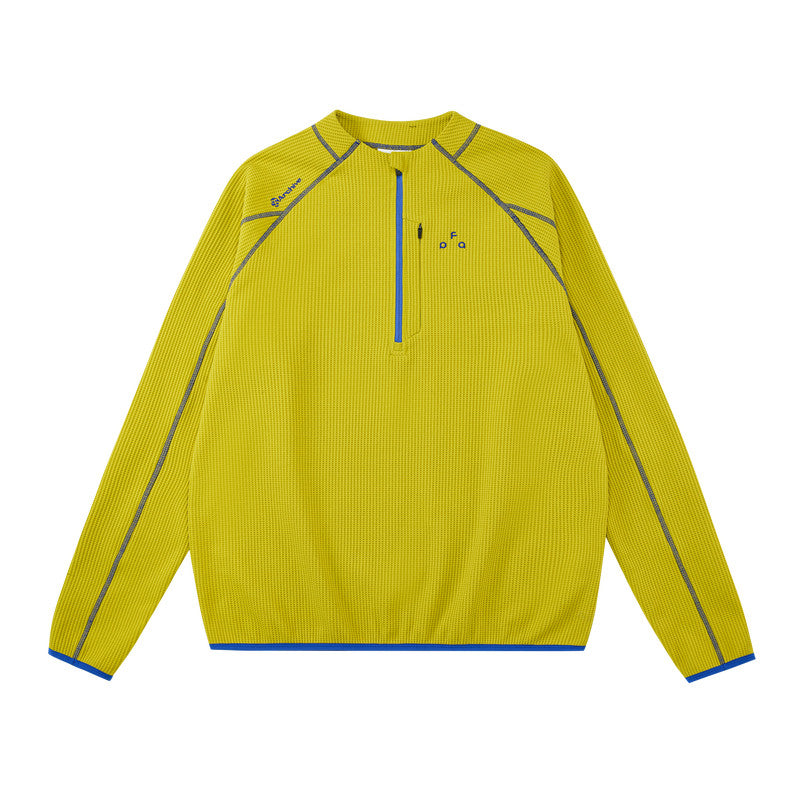 FPA Quick-Dry Half-Zip Contrast Stitch T-Shirt