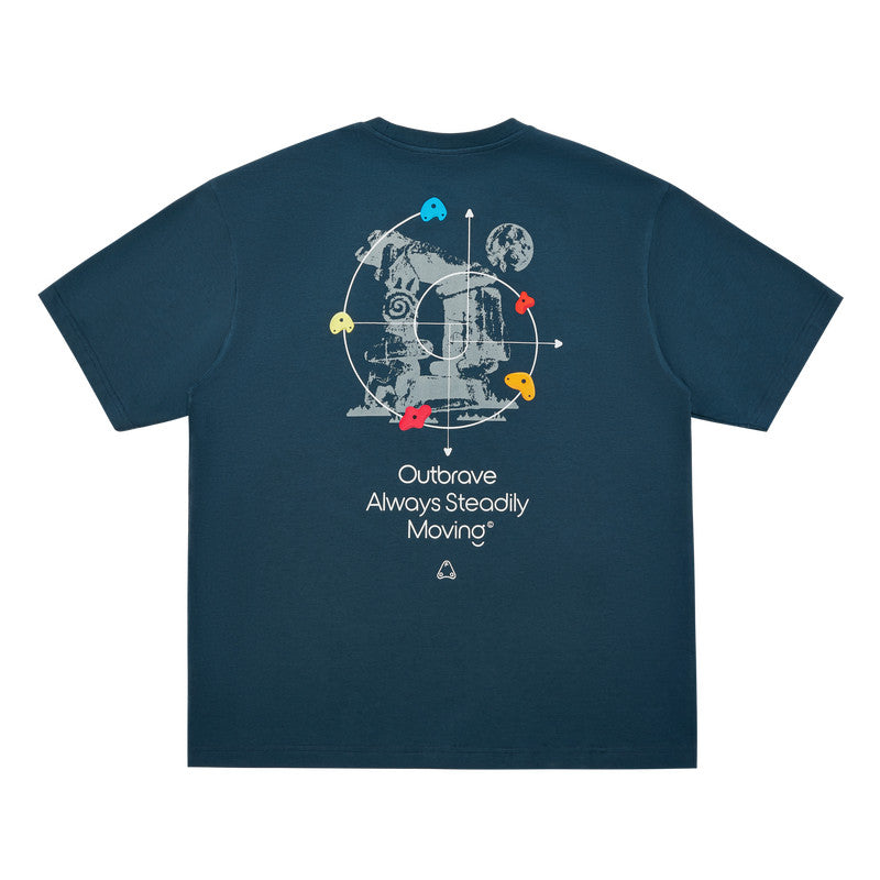 FPA COOLMAX Quick-Dry Lyocell Climbing Sports Printed Short Sleeve T-Shirt, Summer Cool-Touch Breathable Couple Tee for Men