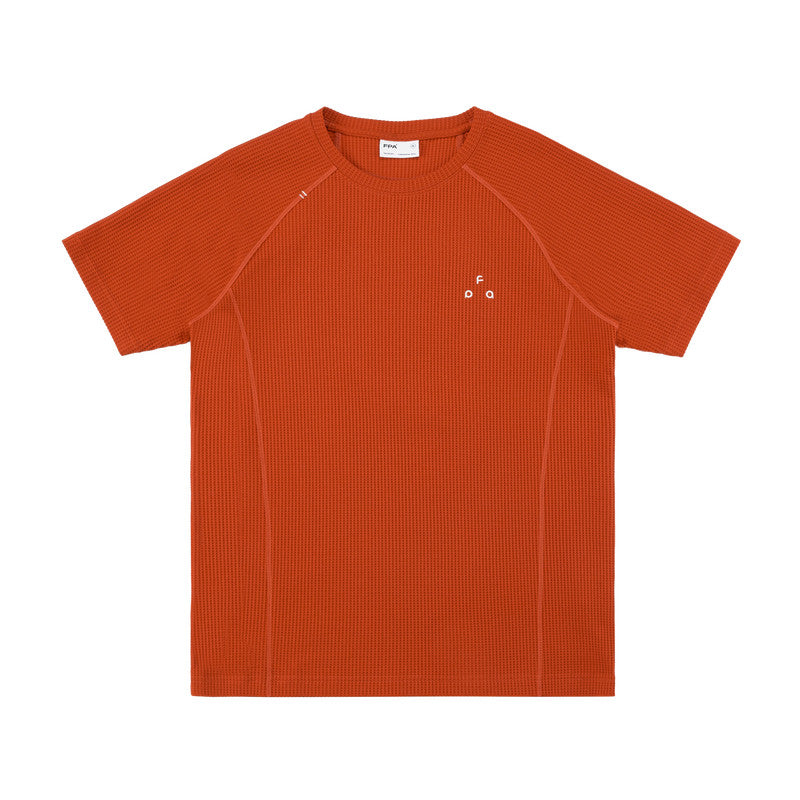 FPA Sports Hassel Waffle Short Sleeve Basic Casual Couple Crew Neck Chinese Style Summer Outdoor Quick-Dry T-Shirt for Men