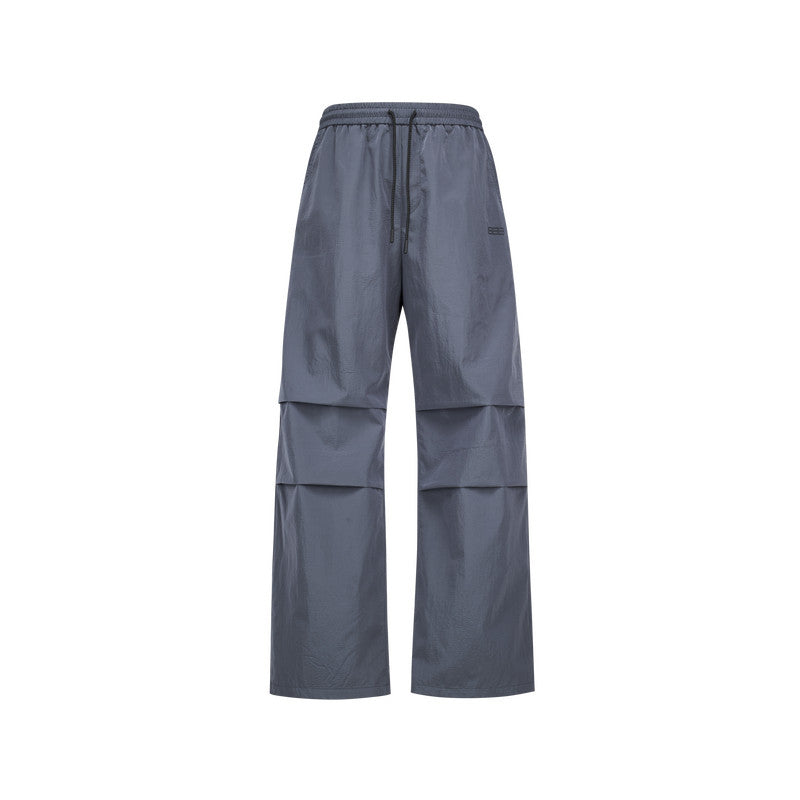 FPA Water-Repellent Slightly Crinkled Metal Nylon Paratrooper Pants – Chinese Streetwear Trendy Loose Fit Casual Long Pants for Spring/Autumn