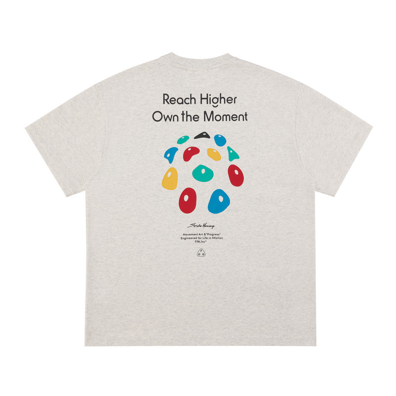 FPA Cool-Touch Quick-Dry 7A Antibacterial Athletic Short Sleeve T-Shirt for Outdoor Leisure, Round Neck, Printed, Couple Style, Summer Half Sleeve Tee
