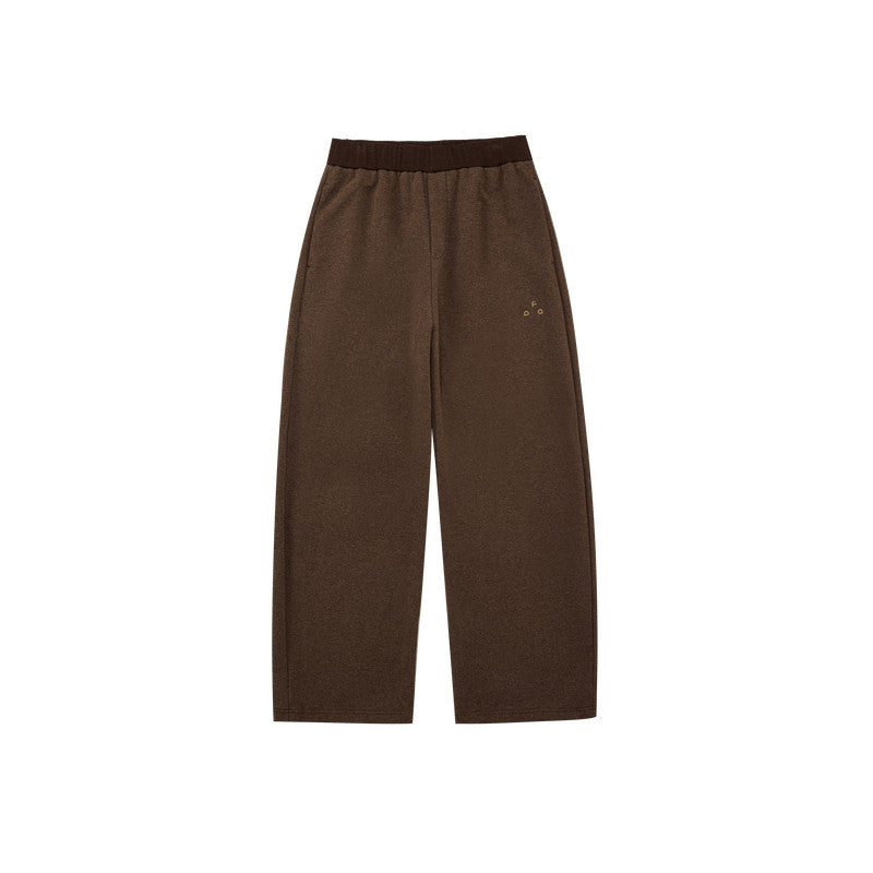 FPA Curved Sweatpants Knitted Textured Fleece Lounge Pants Straight Wide Leg Casual Basic Premium Versatile Trousers