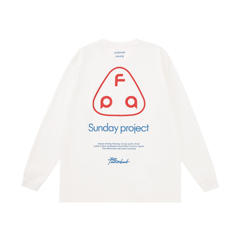 FPA Sorona UPF50+ Sun Protection Long Sleeve Spring/Fall Casual Loose Round Neck Outdoor Sports Couple T-Shirt for Men