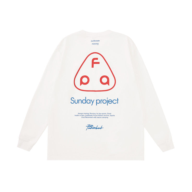 FPA Sorona Lyocell UPF50+ Sun Protection T-Shirt, Autumn Sports Round Neck Loose American Style Couple Long Sleeve for Men