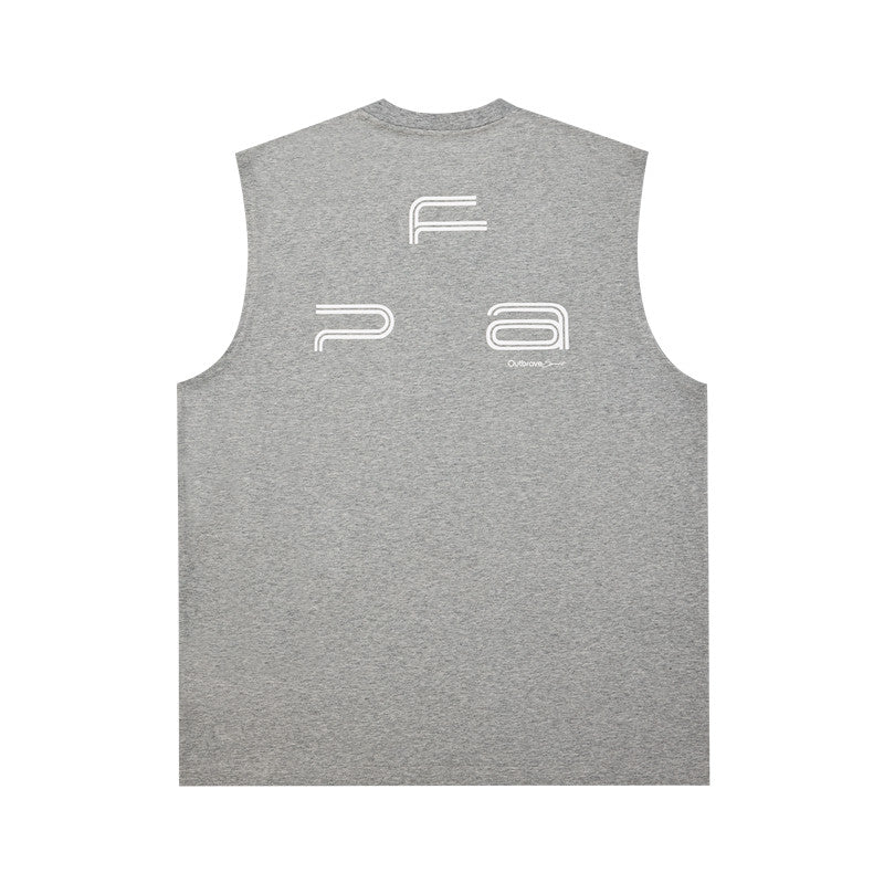 FPA Triangle Logo COOLMAX Sweat-Wicking Tank Top for Men - Athletic Running, Gym, Outdoor Quick-Dry Sleeveless Tee