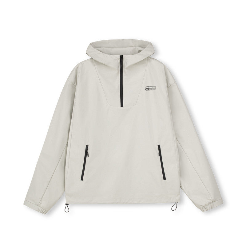 FPA Half-Zip Hooded Shell Jacket – Chinese Streetwear Trend, Three-Proof Outdoor Sports Windbreaker for Hiking