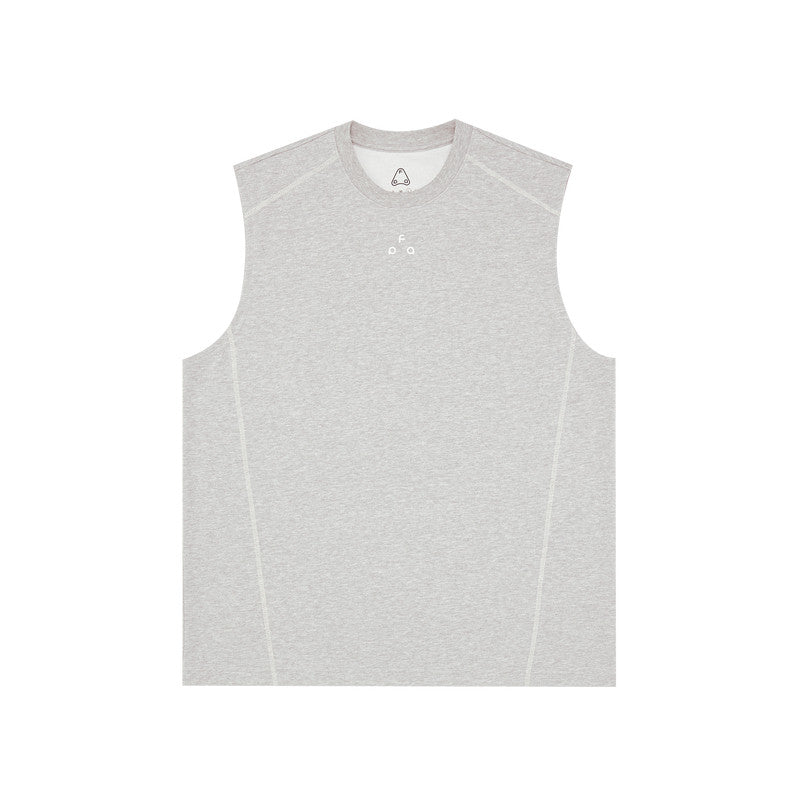 FPA Ice-Feel Quick-Dry 7A Antibacterial Anti-Mite Vest - National Trend Summer Loose Round Neck Basic Sleeveless T-Shirt