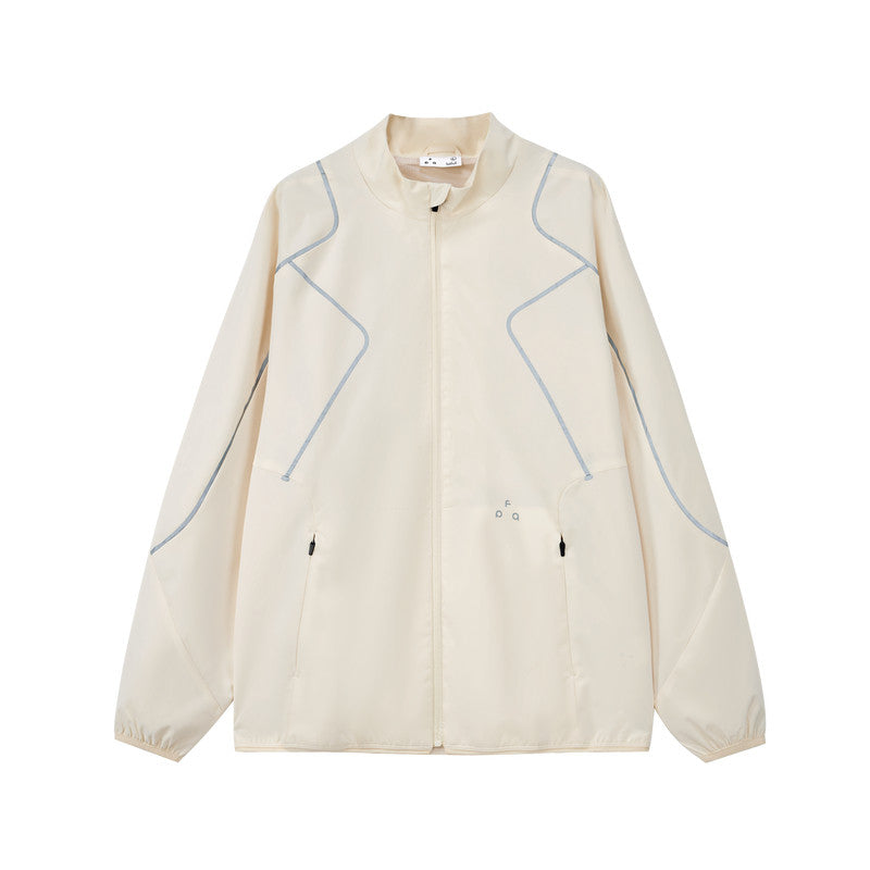 FPA Four-Way Stretch Cool-Touch Water-Repellent Stand Collar Jacket – Spring Lightweight Color-Block Couple Casual Outerwear