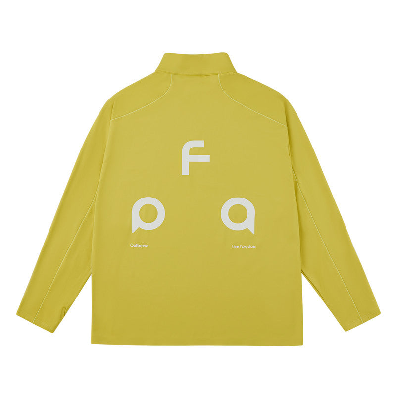 FPA Moisture-Wicking UPF50+ Half-Zip Cycling Jersey Long Sleeve Basic Logo Casual Couple Sports T-Shirt