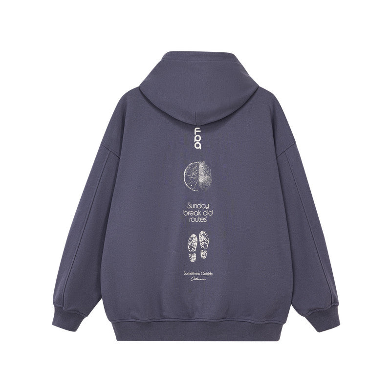 FPA Natural Elements Logo Hoodie for Men and Women – Heavyweight Pullover with Letter Print, Autumn Casual Streetwear