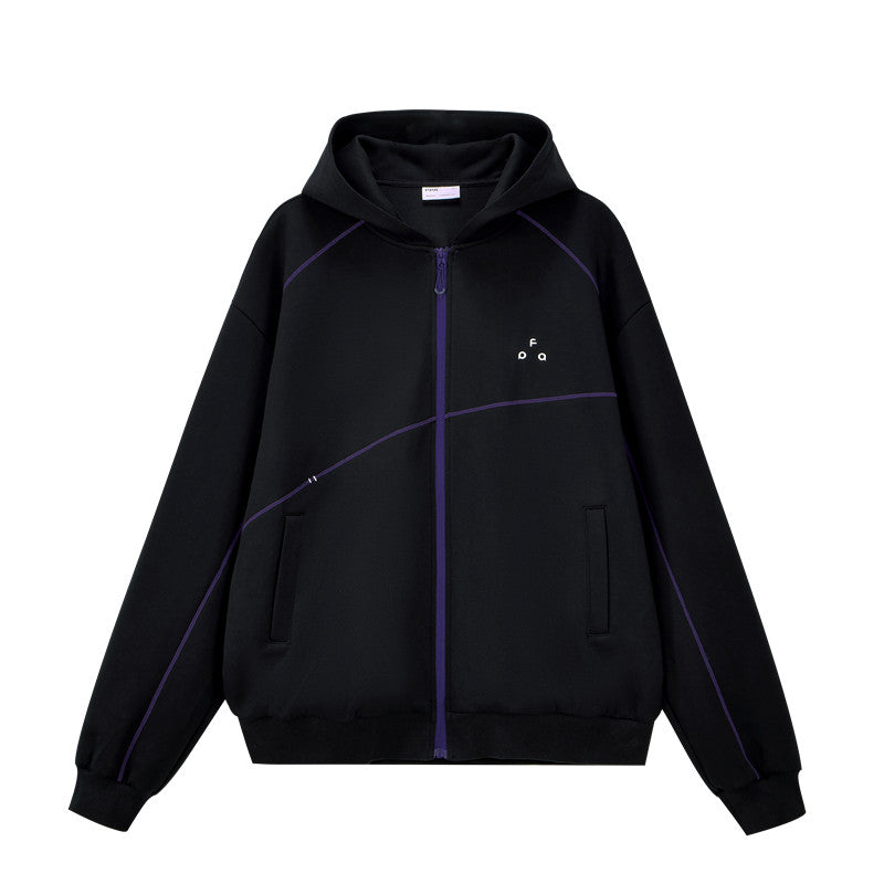 FPA Color-Block Hooded Sweatshirt Jacket 2026 Fall New Style Casual Sports Unisex Zip-Up Hoodie for Men