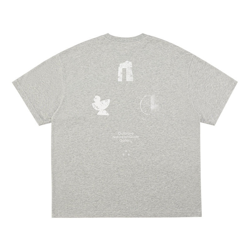 FPA Natural Elements Triangle Graphic Athletic Short Sleeve T-Shirt - Summer Crew Neck Couples Outdoor Quick-Dry Tee
