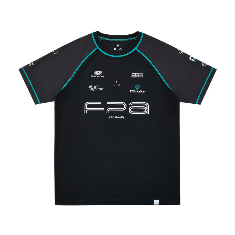 FPA Sport COOLMAX Racing Short Sleeve T-Shirt - Summer Contrast Color Crew Neck, Premium Fit, Cool & Breathable