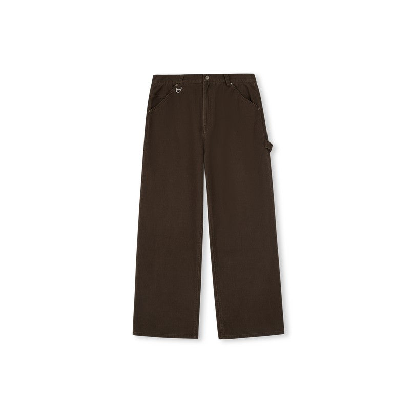FPA Wide-Leg Washed Lumberjack Pants – Chinese Streetwear Trendy Vintage Loose Fit Cargo Casual Long Pants for Men