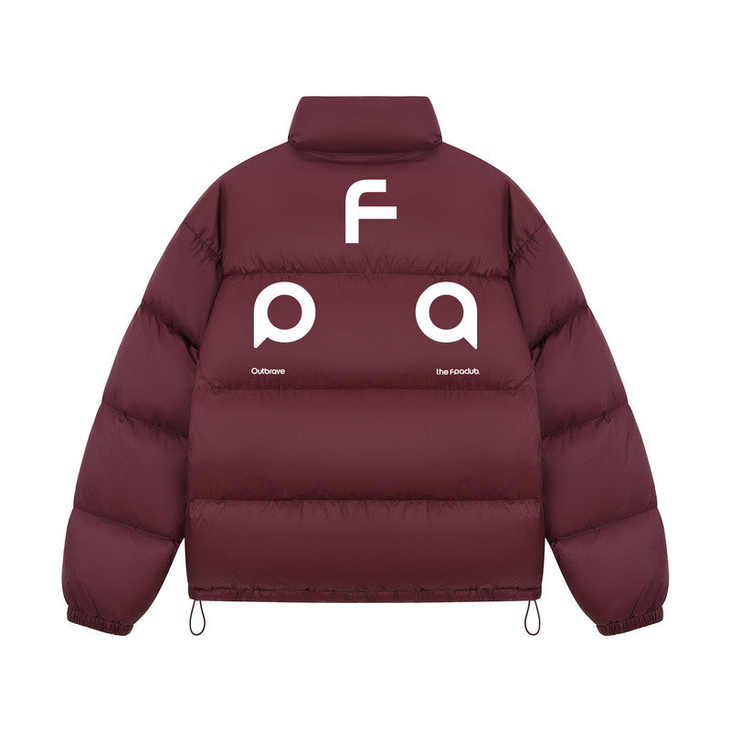 FPA Letter Brand Triangle Graphic Logo Down Jacket - Winter Basic Printed Couple Warm Down Coat