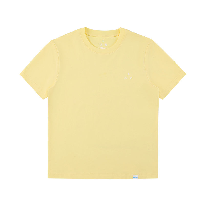 FPA Small Triangle Logo COOLMAX Short Sleeve Summer Casual Premium Basic Logo Couple Round Neck T-Shirt