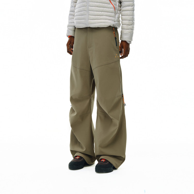 FPA Outdoor Color-Block Zip Detail Trousers 2026 New Loose Straight-Leg Couple Casual Pants for Men