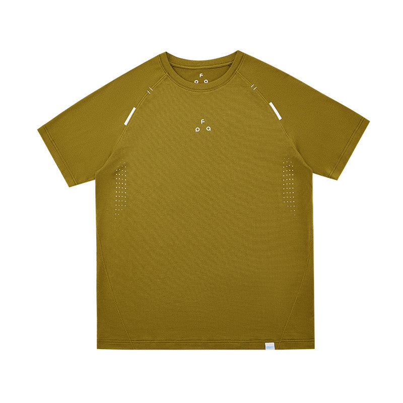 FPA Coolmax Quick-Dry Structured Short Sleeve T-Shirt - Summer Basic Logo Cooling Breathable Outdoor Sports Couple Tee