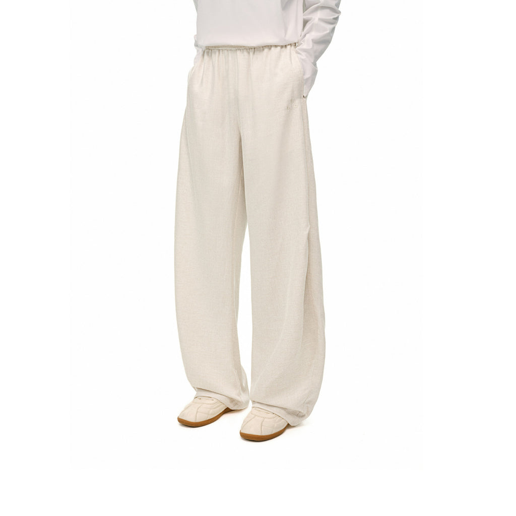 FPA Men's Antimicrobial Tencel Linen Relaxed Curved Casual Pants – Fall Basic Loose-Fit Trousers