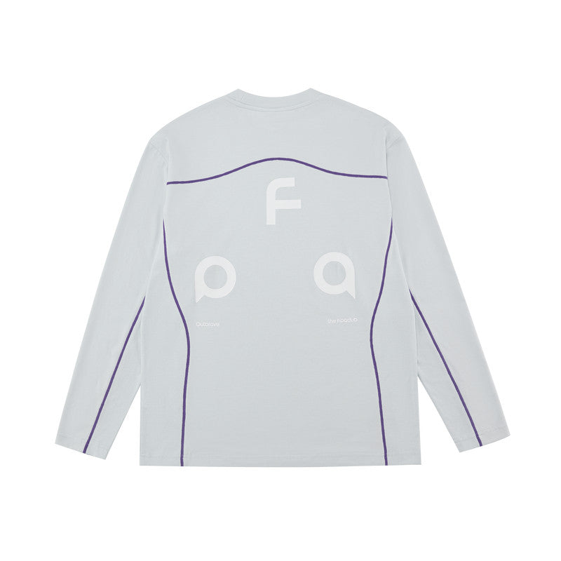 FPA Cool-Touch Quick-Dry Long-Sleeve Sports Shirt - Chinese Streetwear Contrast Stitching Couple Outdoor Spring T-Shirt for Men