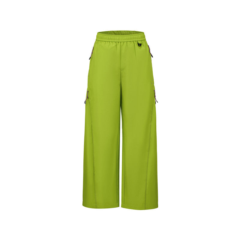 FPA Outdoor Camo Texture Water-Repellent Hiking Trousers - Loose Straight Leg with Zip Pockets