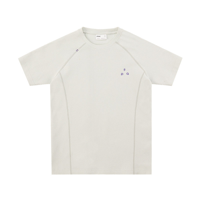 FPA Sports Hassel Waffle Short Sleeve Basic Casual Couple Crew Neck Chinese Style Summer Outdoor Quick-Dry T-Shirt for Men