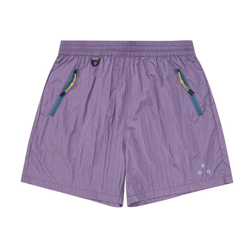 FPA Sports Outdoor Color-Block Zip Shorts – Trendy Loose-Fit Casual Fitness Shorts with Pockets