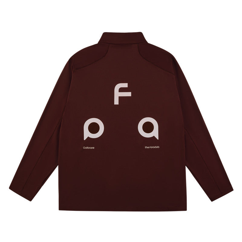 FPA Moisture-Wicking UPF50+ Half-Zip Cycling Jersey Long Sleeve Basic Logo Casual Couple Sports T-Shirt
