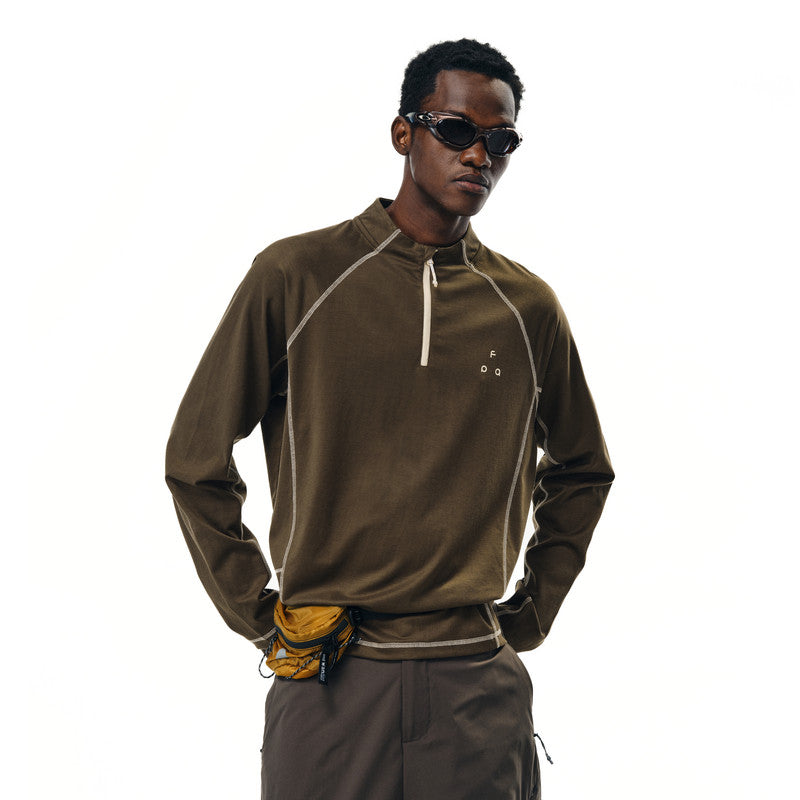 FPA Sorona Lyocell UPF50+ Sun Protection Half High Collar Long Sleeve Outdoor Sports Casual Autumn T-Shirt