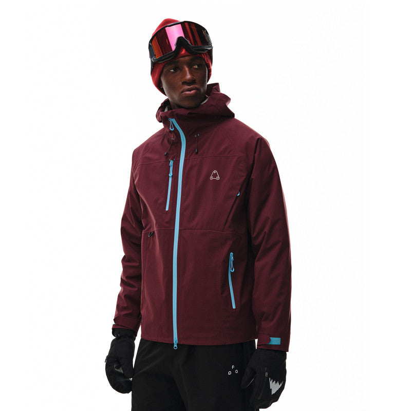 FPA Three-in-One Down-Lined Color-Block Hardshell Jacket for Men and Women, Autumn/Winter Outdoor Sports Warm Windbreaker